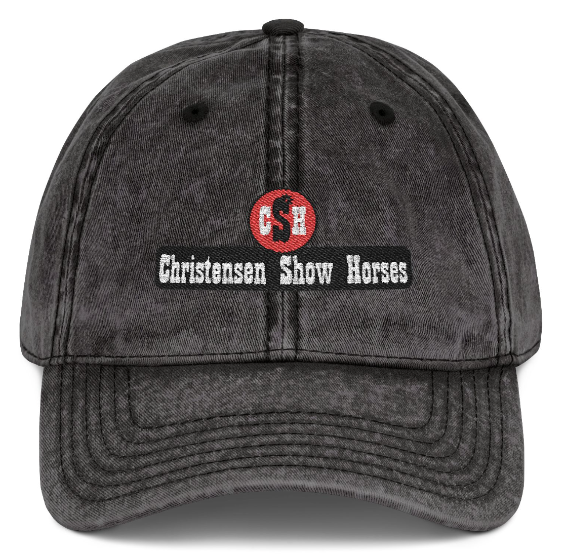 Vintage Cap Embroidery Christensen Show Horses Logo