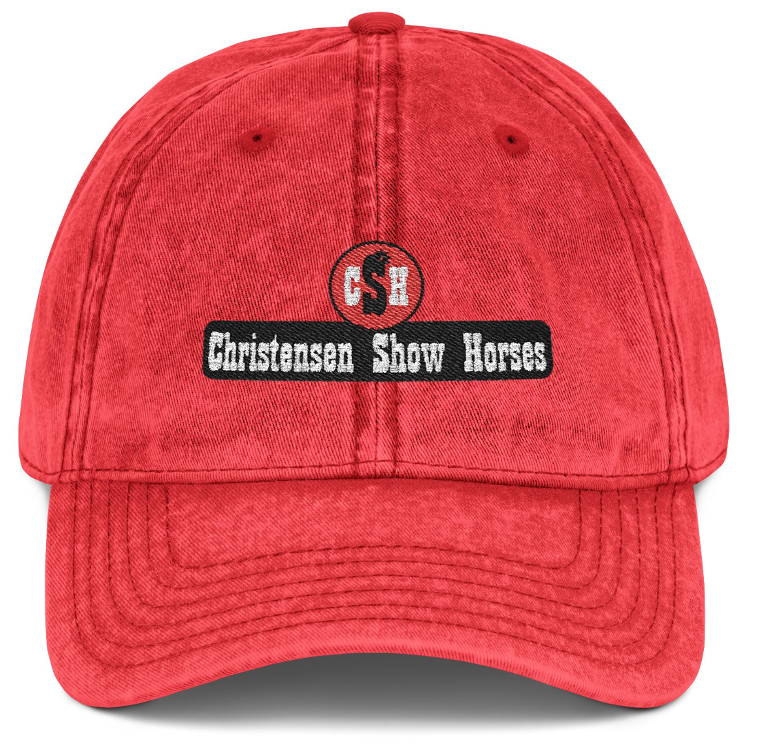 Vintage Cap Embroidery Christensen Show Horses Logo