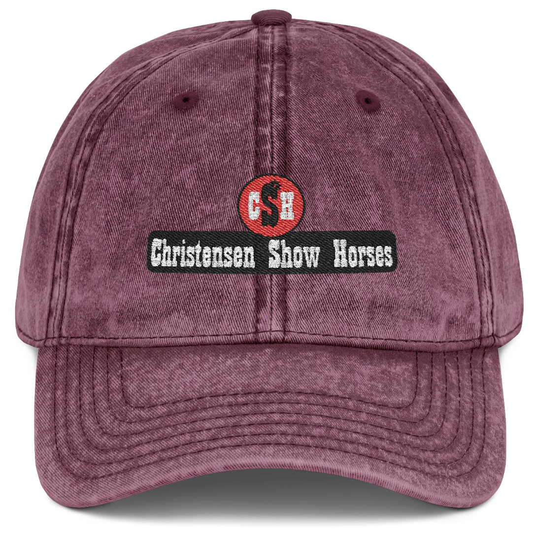Vintage Cap Embroidery Christensen Show Horses Logo