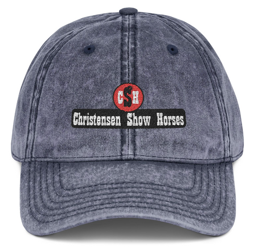Vintage Cap Embroidery Christensen Show Horses Logo