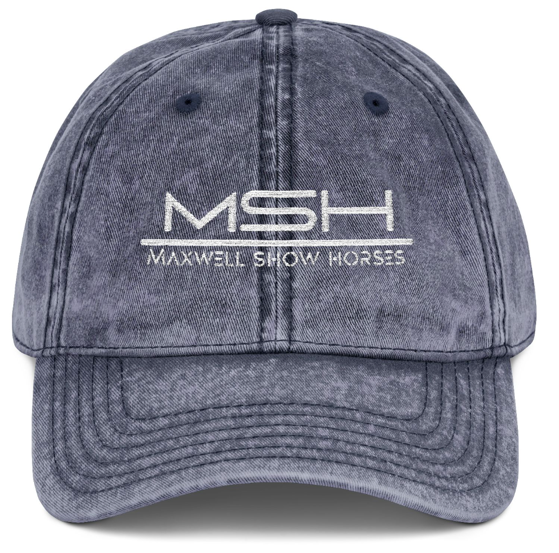 Vintage Cap Embroidery Maxwell Show Horses Logo
