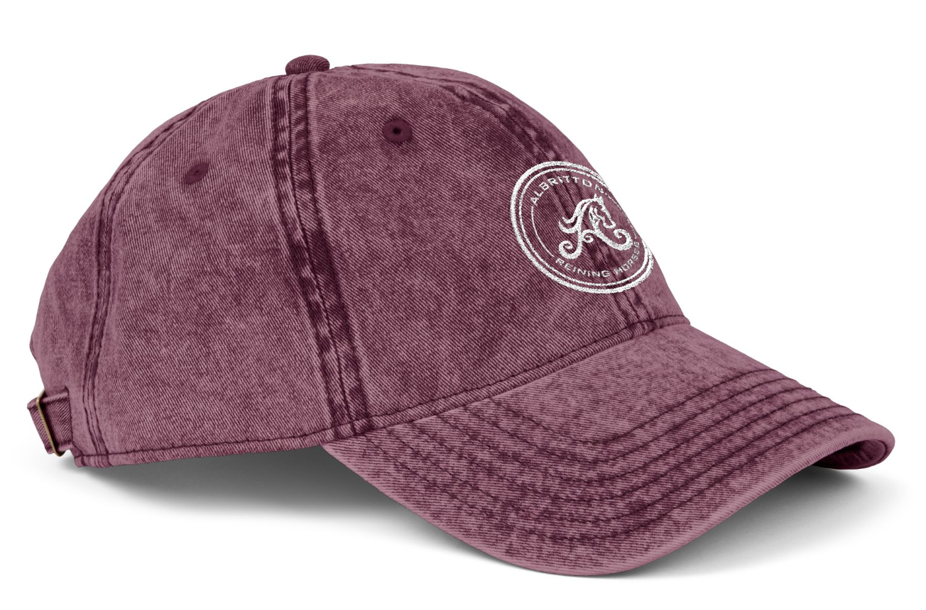 Vintage Cap Embroidery Albritton Reining Logo