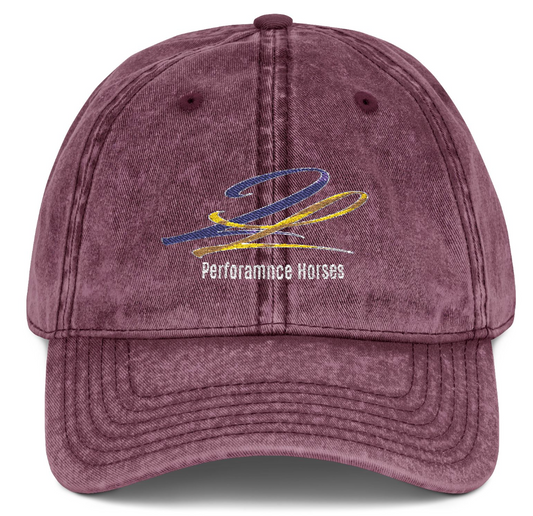 Vintage Cap Embroidery 2L Performance Horses Logo
