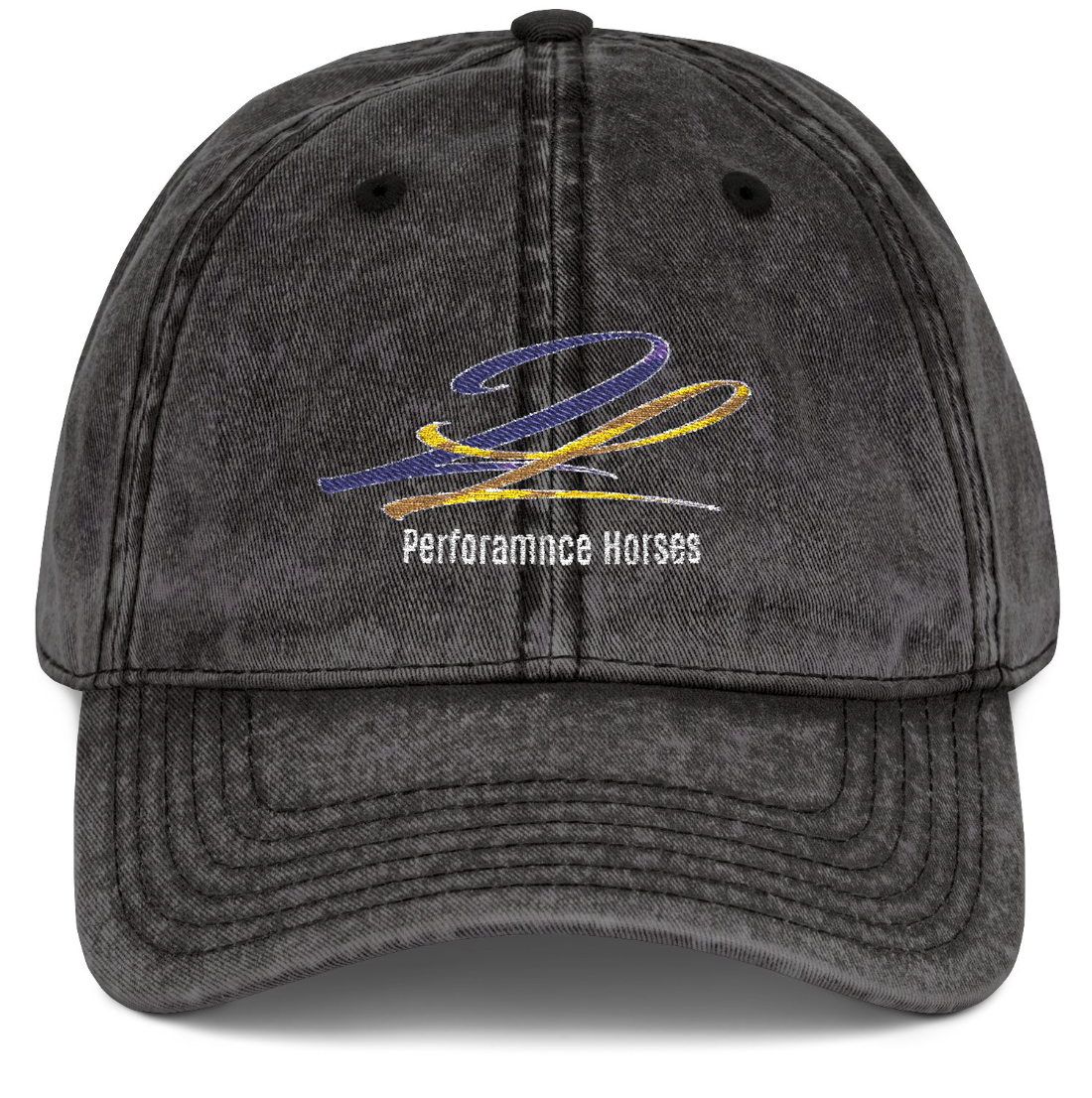 Vintage Cap Embroidery 2L Performance Horses Logo