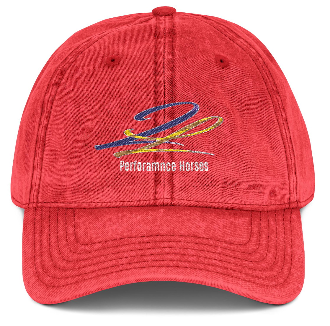 Vintage Cap Embroidery 2L Performance Horses Logo