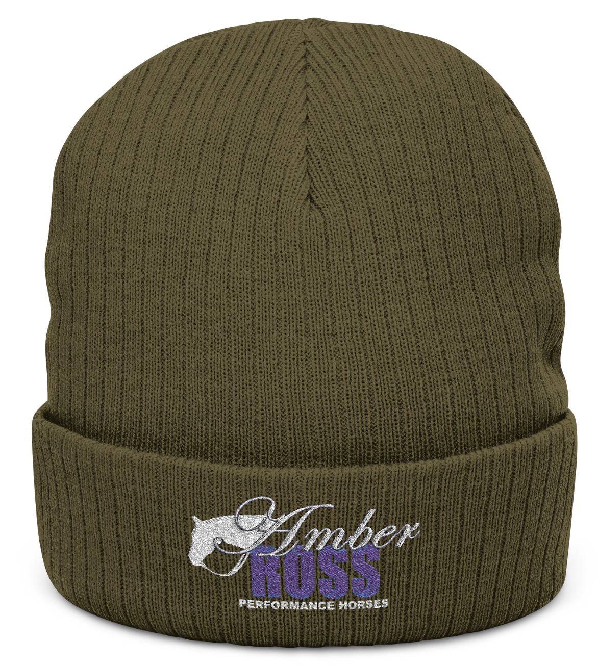Amber Ross Performance Horses Ribbed Knit Beanie