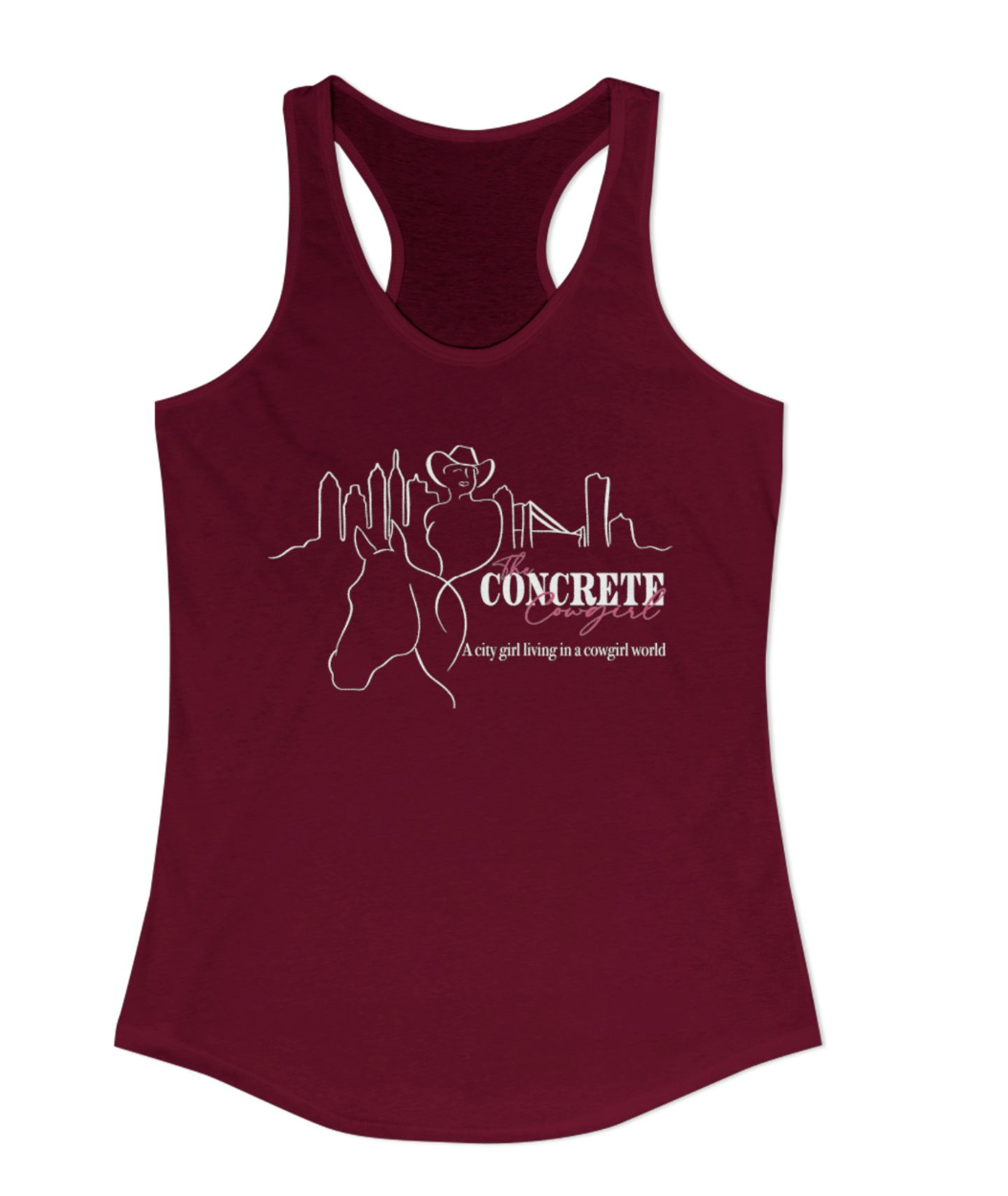 Concrete Cowgirl Logo Racerback Tank