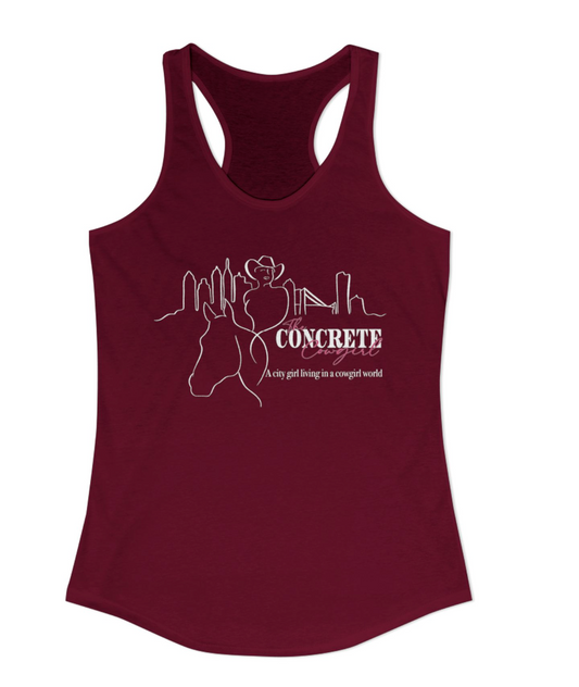 Concrete Cowgirl Logo Racerback Tank