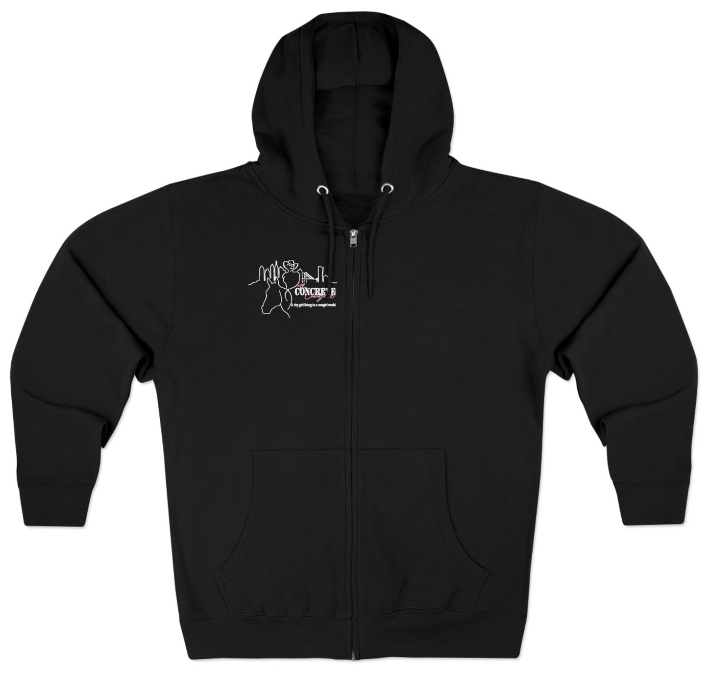Concrete Cowgirl Zip Up Hoodie
