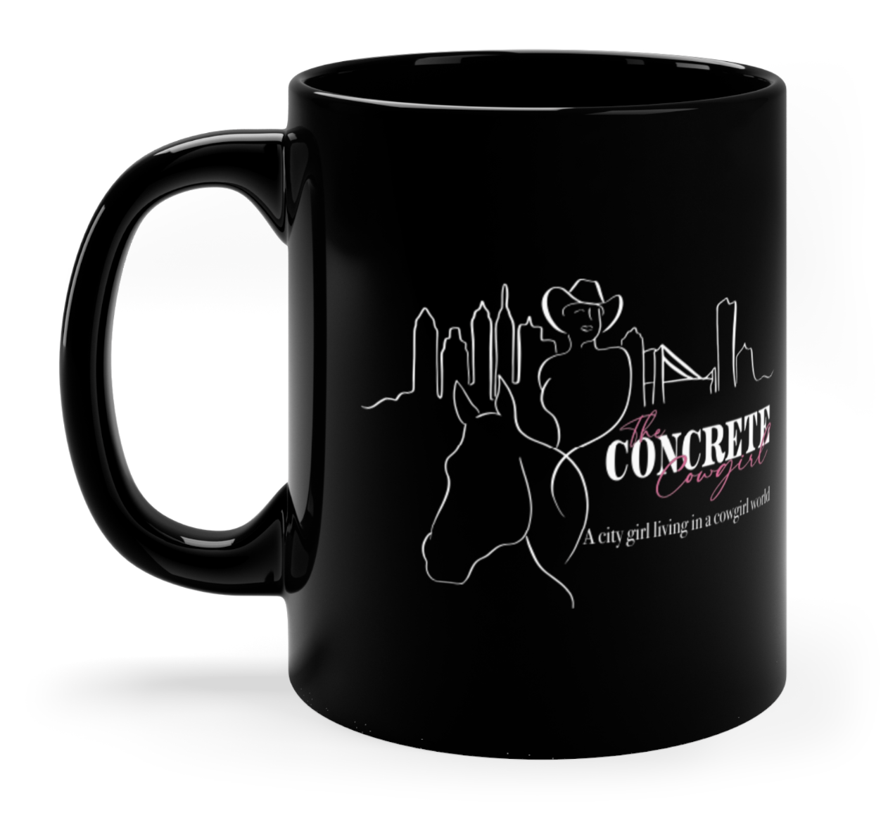 Concrete Cowgirl Horses Mug