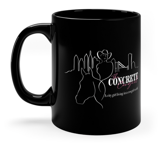 Concrete Cowgirl Horses Mug