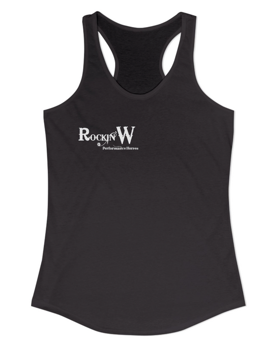 Rockin’ W Performance Horses Chest Logo Racerback Tank Top