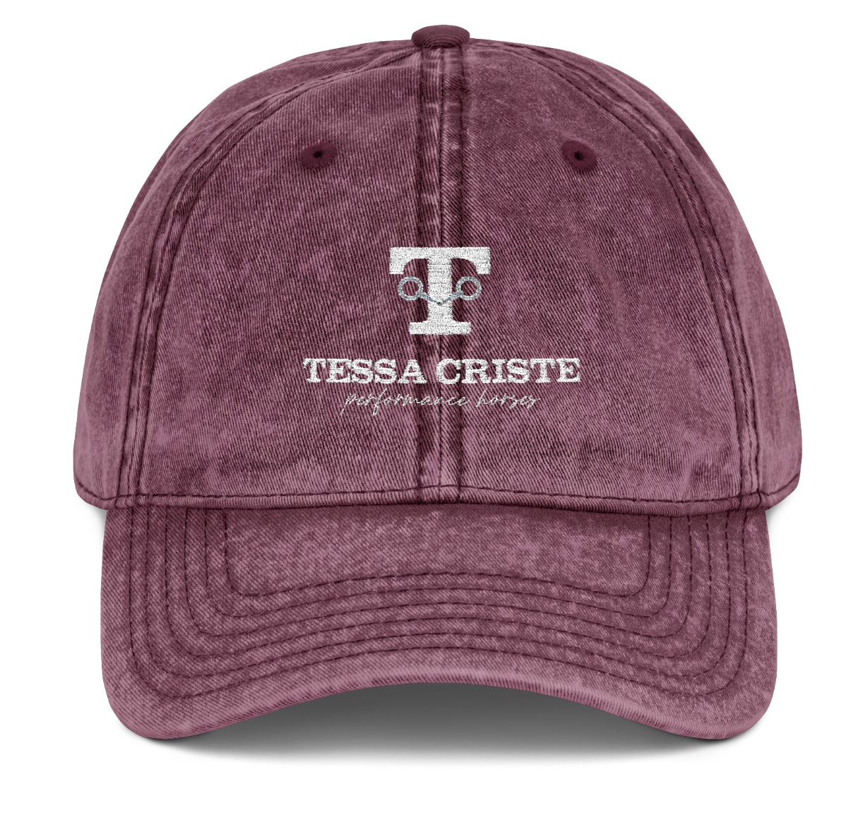 Vintage Cap Embroidery Tessa Criste Performance Horses Logo