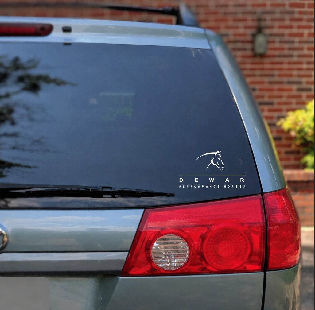 Dewar Performance Horses Logo Car Decal