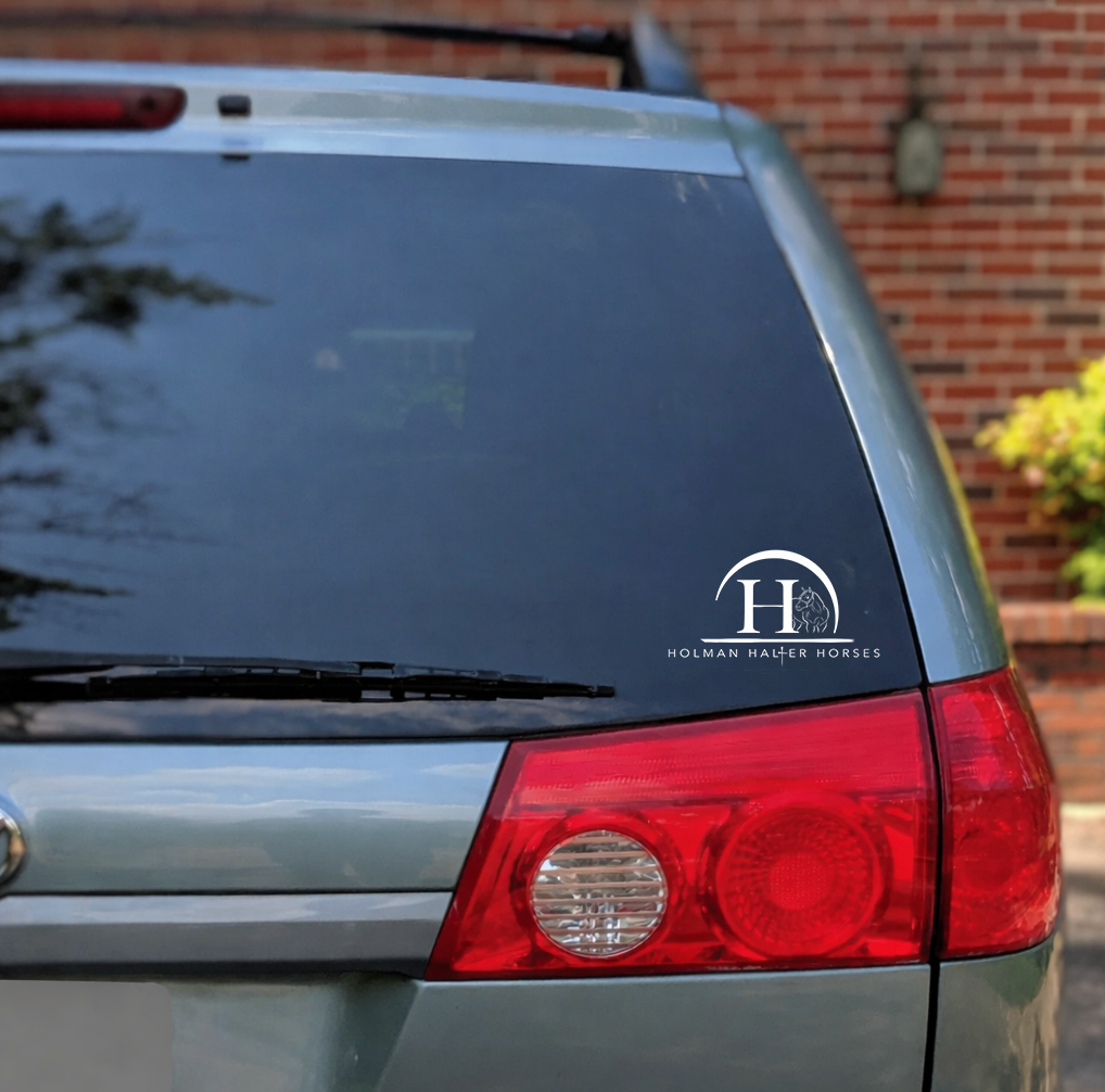 Holman Halter Horses Logo Car Decal