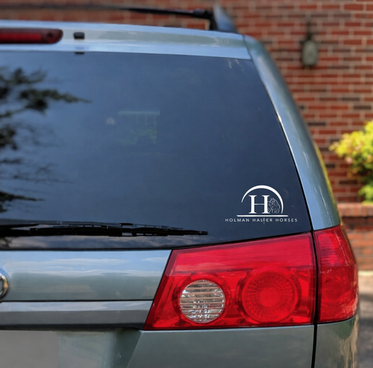 Holman Halter Horses Logo Car Decal