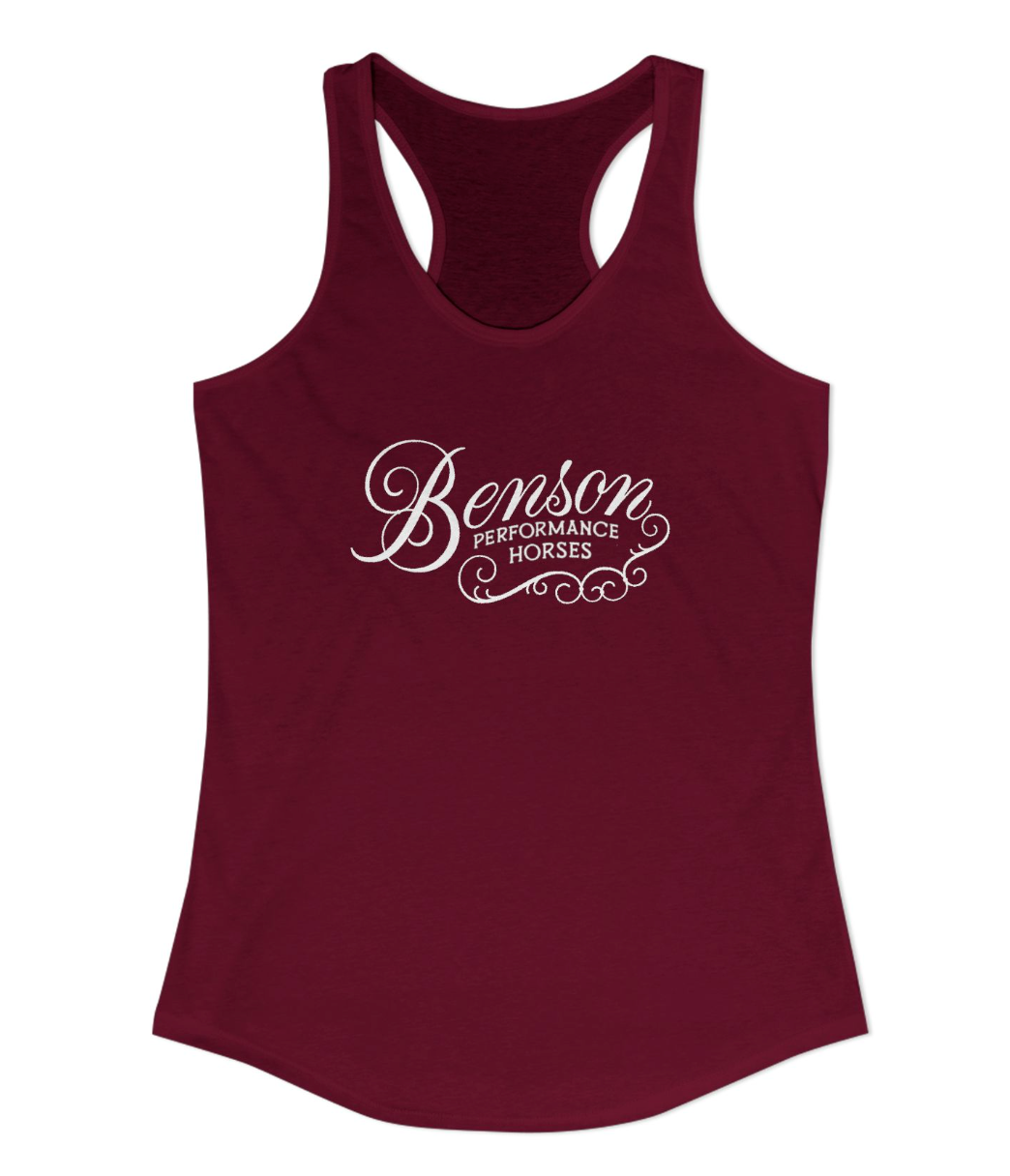 Benson Performance Horses Full Logo Racerback Tank