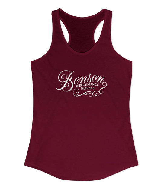 Benson Performance Horses Full Logo Racerback Tank