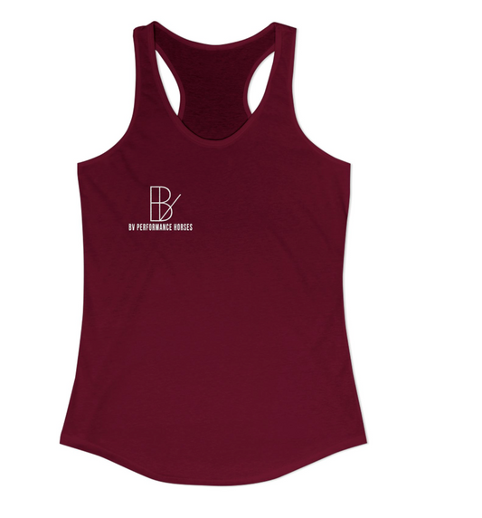 BV Performance Horses Chest Logo Racerback Tank