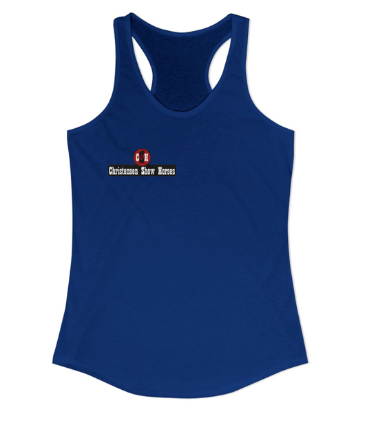 Christensen Show Horses Chest Logo Racerback Tank
