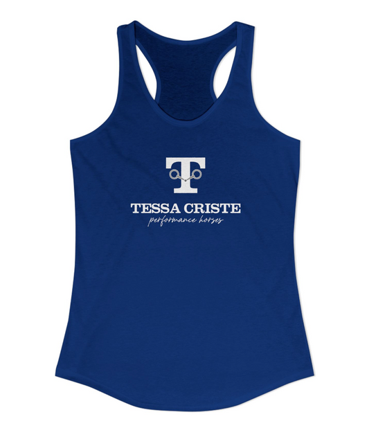 Tessa Criste Performance Horses Full Logo Racerback Tank