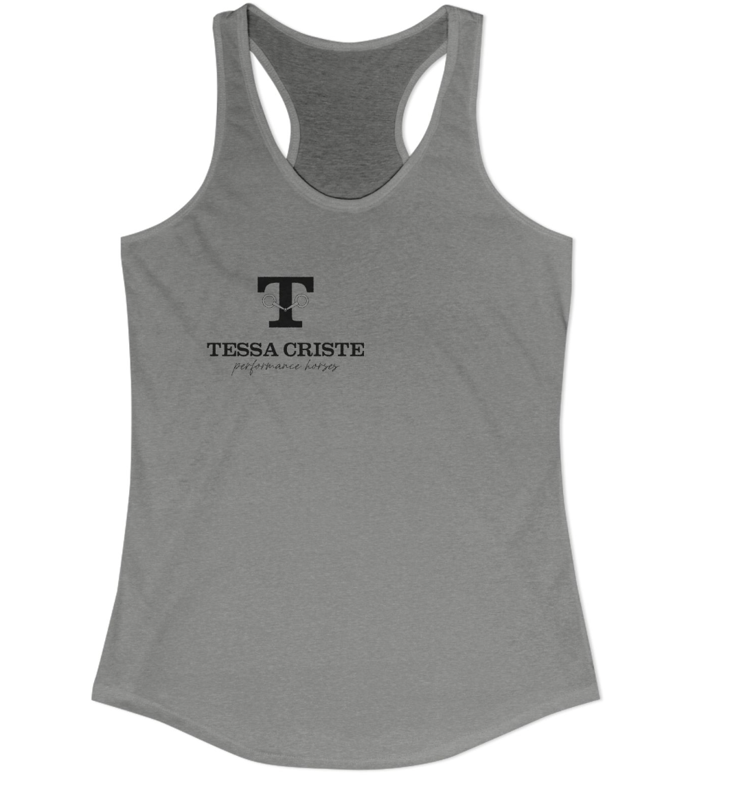 Tessa Criste Performance Horses Chest Logo Racerback Tank