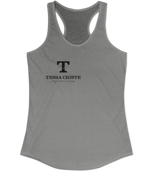 Tessa Criste Performance Horses Chest Logo Racerback Tank