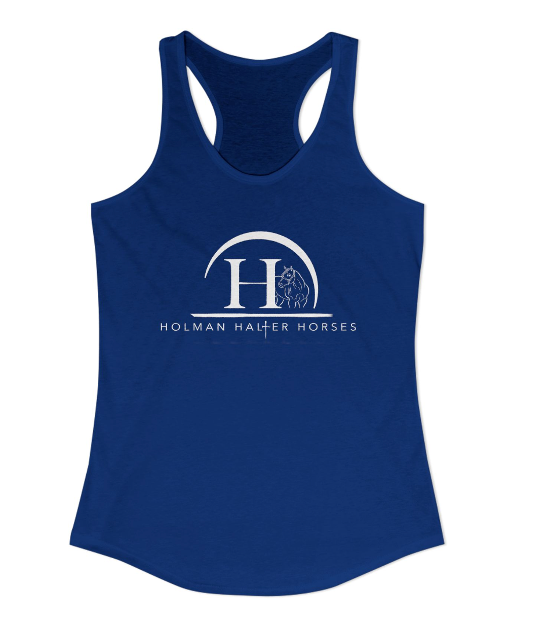 Holman Halter Horses Full Logo Racerback Tank