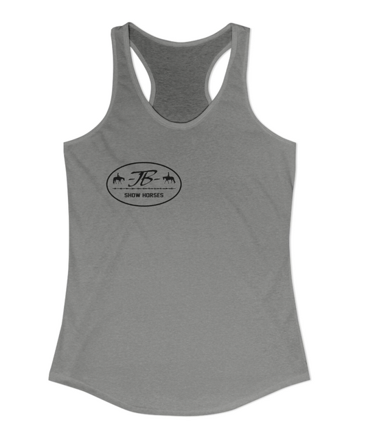 Justin Brown Show Horses Chest Logo Racerback Tank