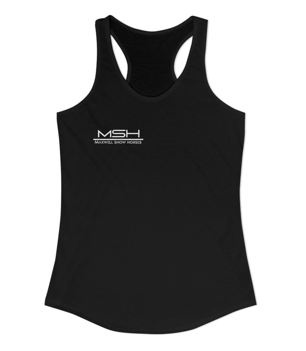 Maxwell Show Horses Chest Logo Racerback Tank
