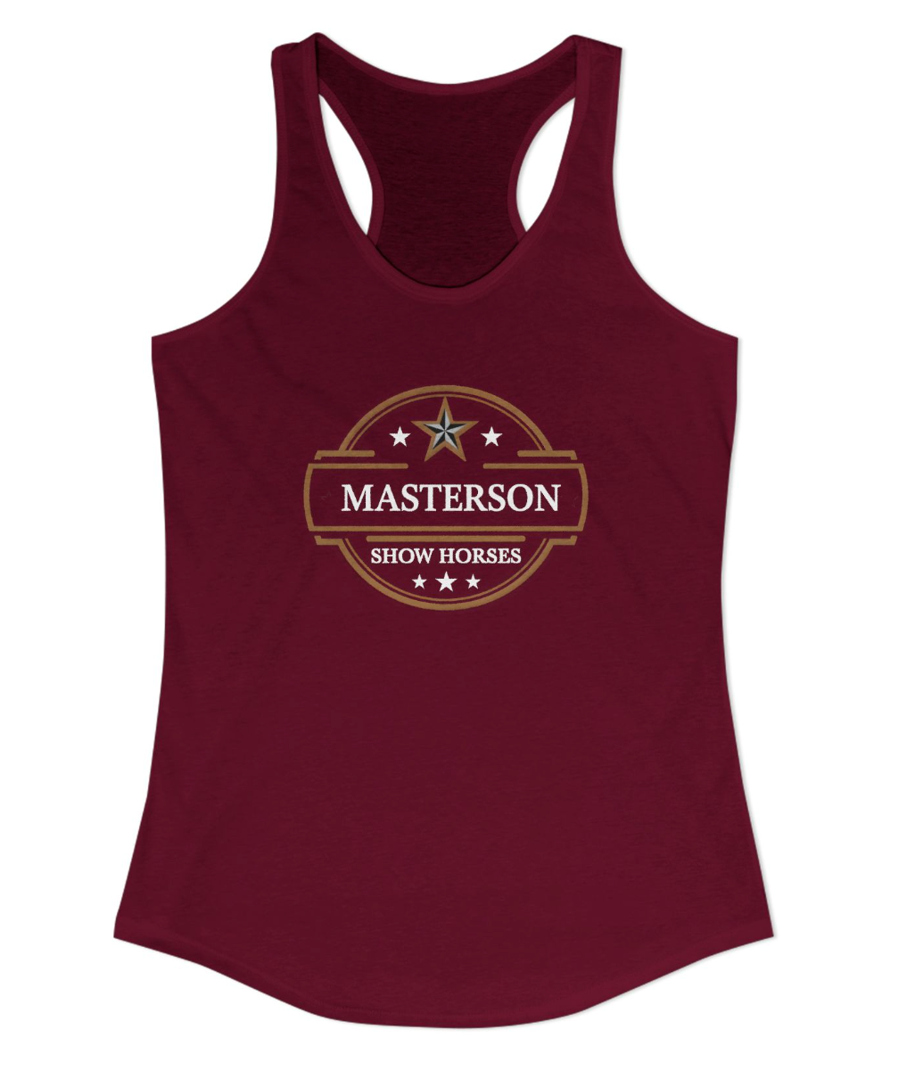 Masterson Show Horses Full Logo Racerback Tank