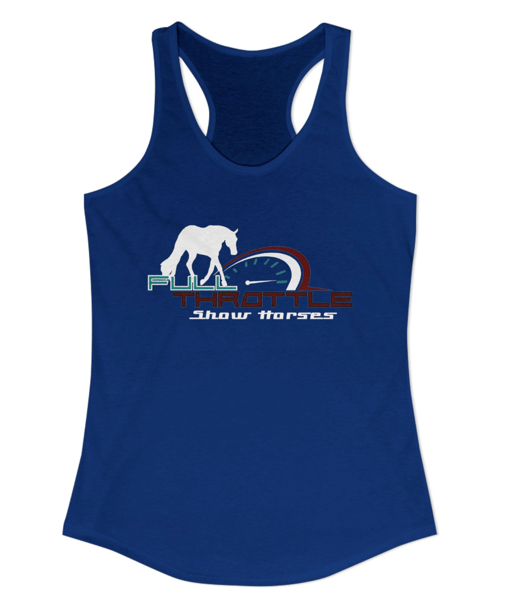 Full Throttle Show Horses Full Logo Racerback Tank