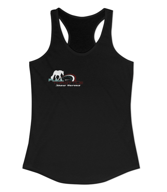 Full Throttle Show Horses Chest Logo Racerback Tank