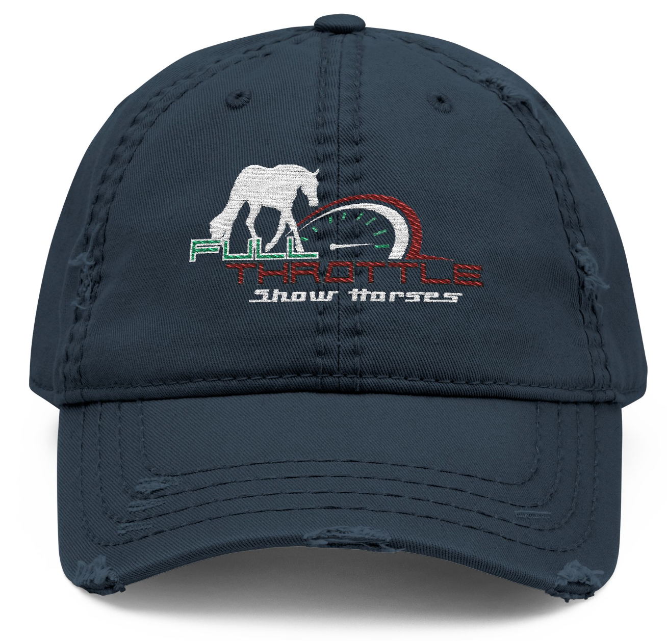 Full Throttle Show Horses Embroidery Horse Hat