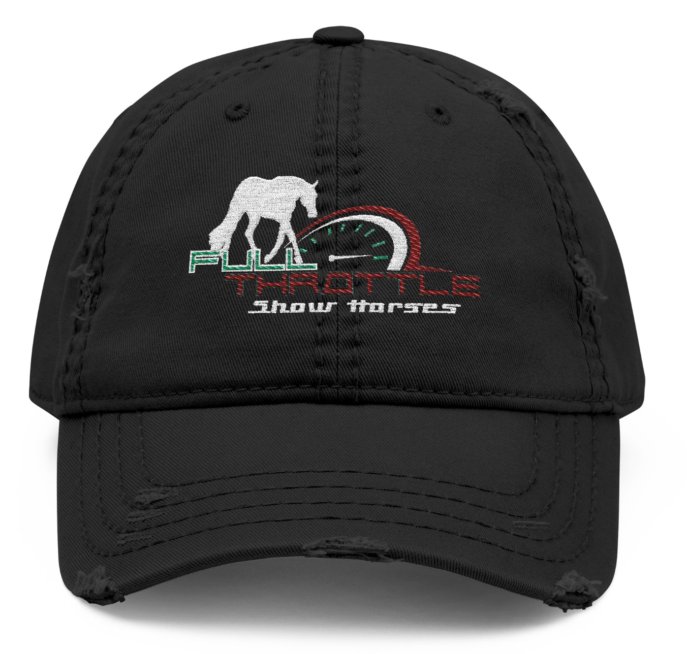 Full Throttle Show Horses Embroidery Horse Hat