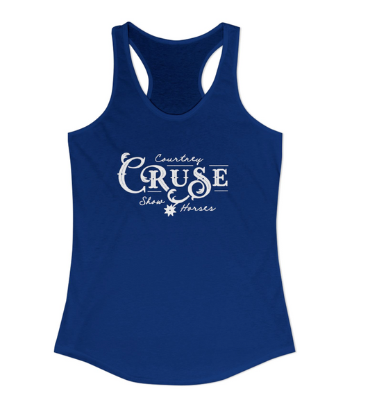 Courtney Cruse Show Horses Full Logo Racerback Tank