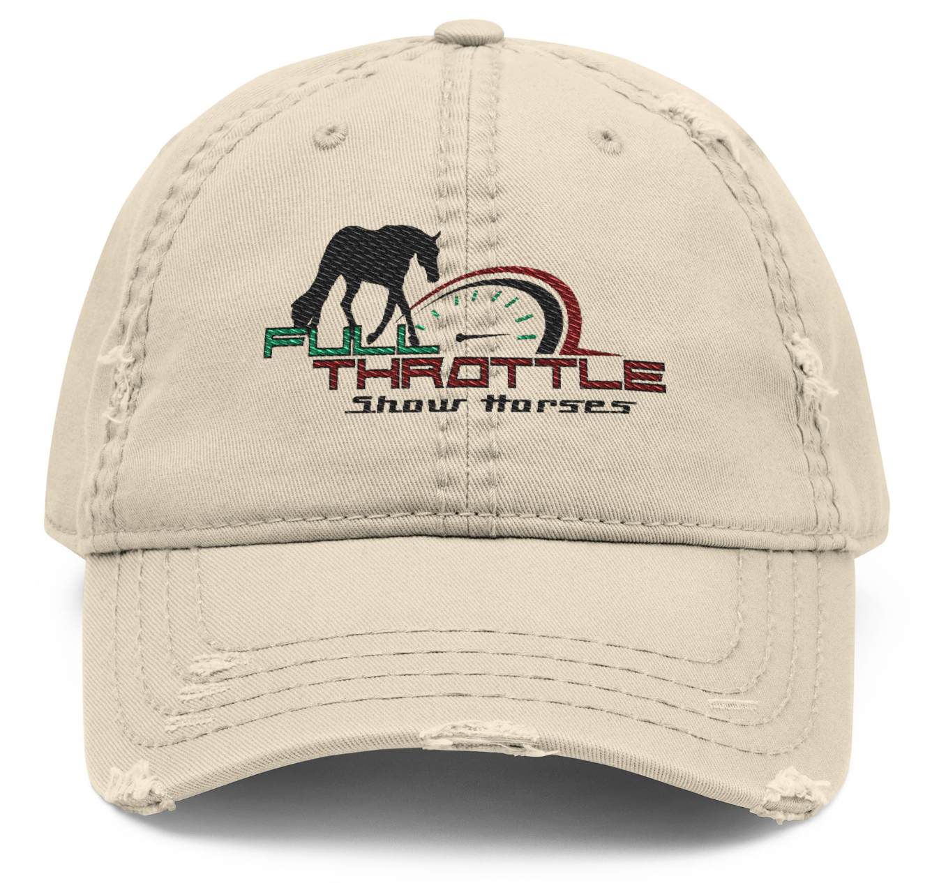 Full Throttle Show Horses Embroidery Horse Hat