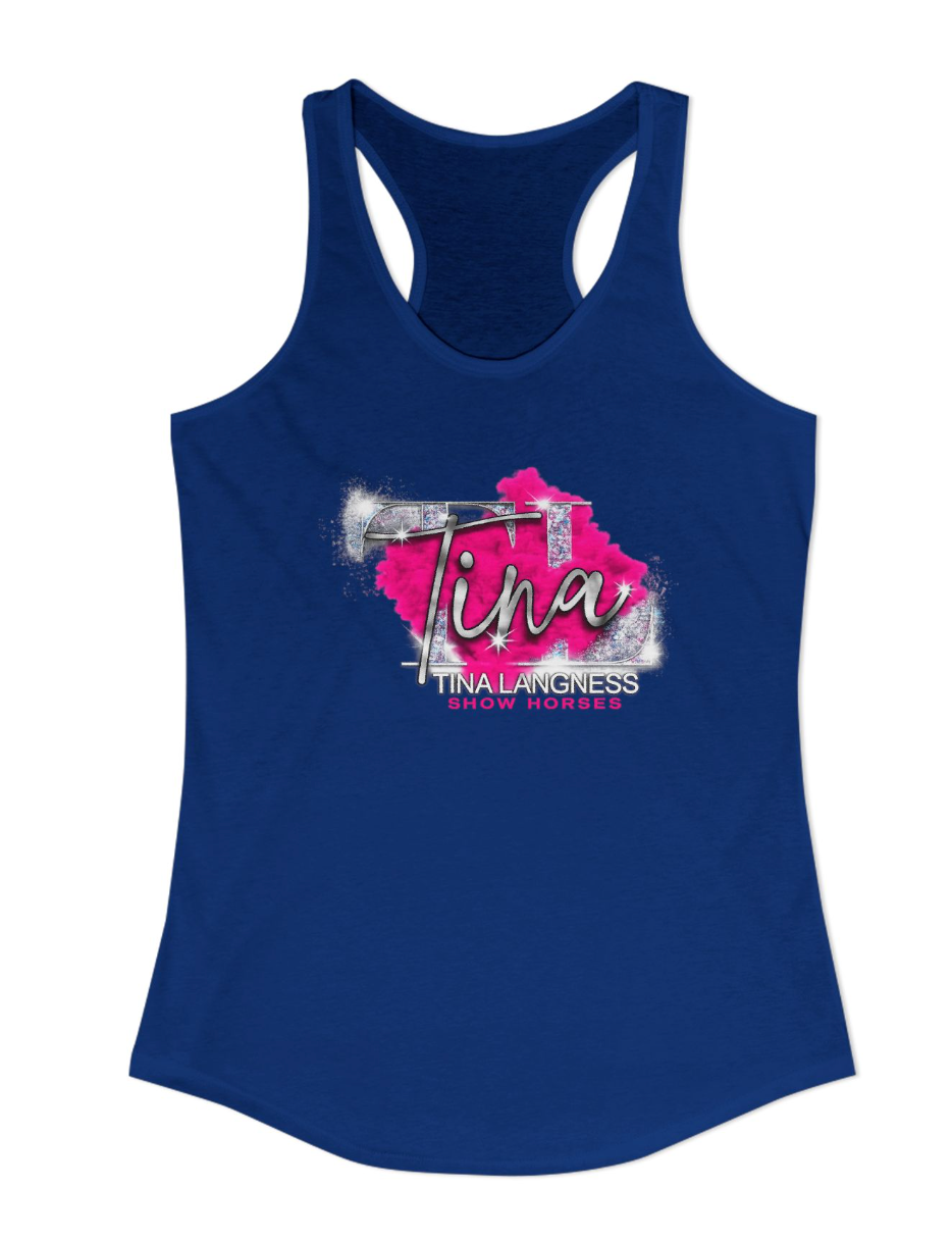 Tina Langness Show Horses Full Logo Racerback Tank