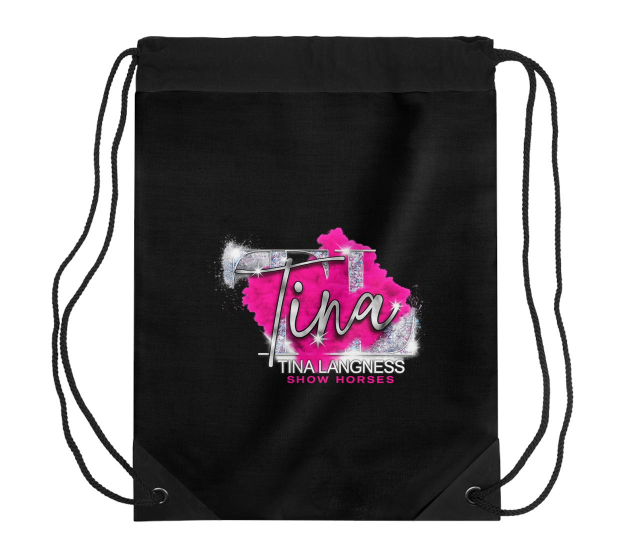 Tina Langness Show Horses Drawstring Bag