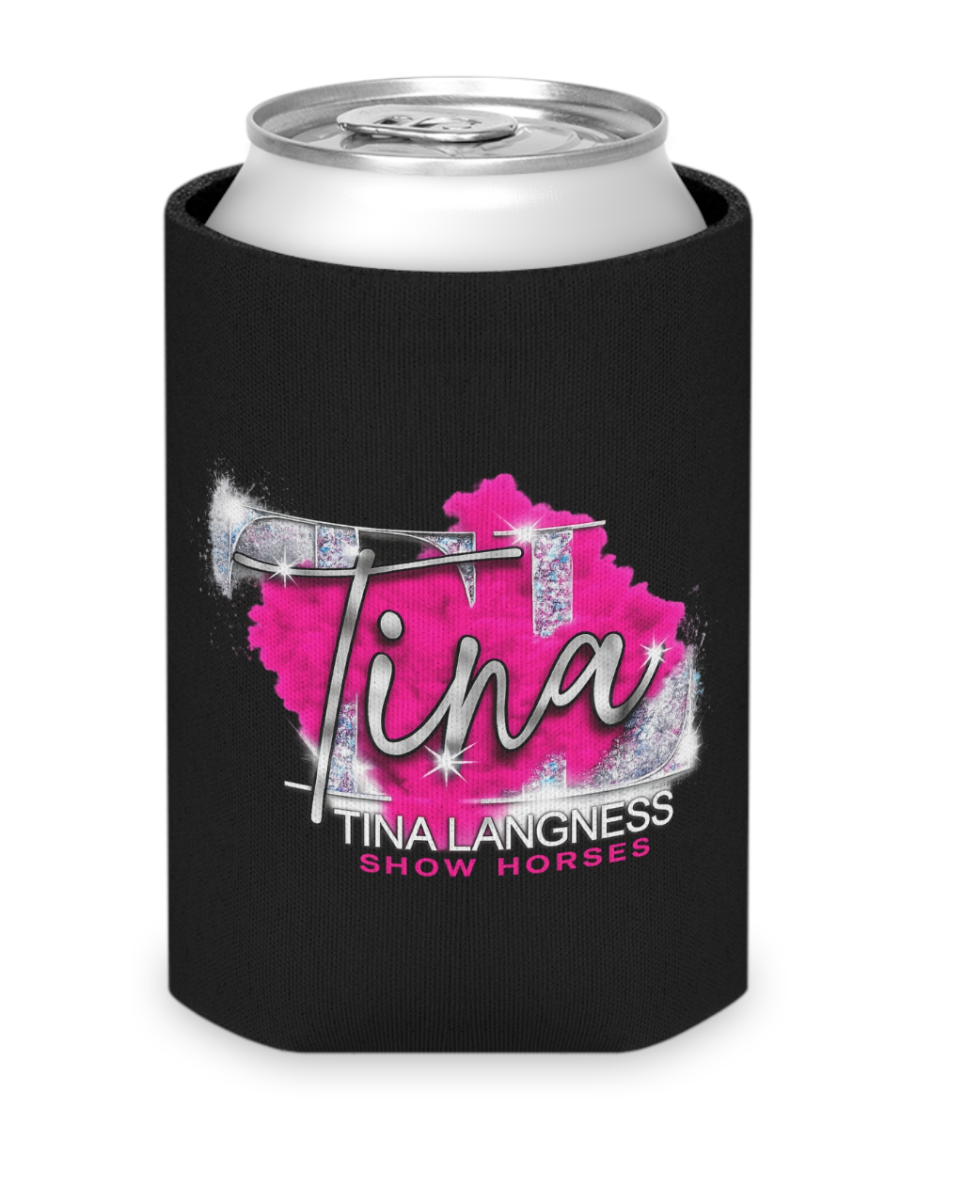 Tina Langness Show Horses Koozie