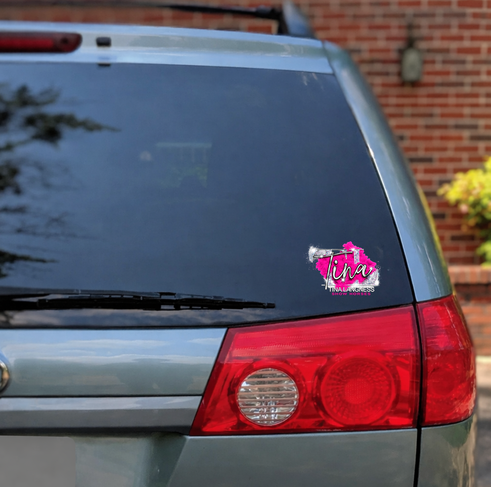 Tina Langness Show Horses Car Decal