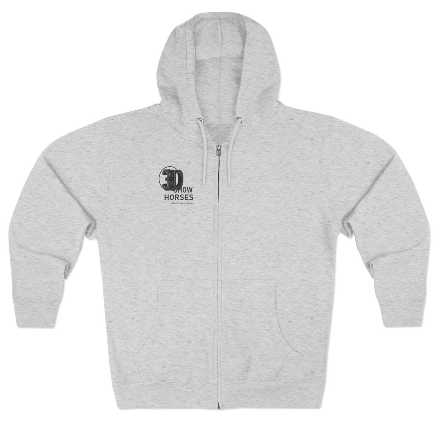 3D Show Horses Zip Up Hoodie