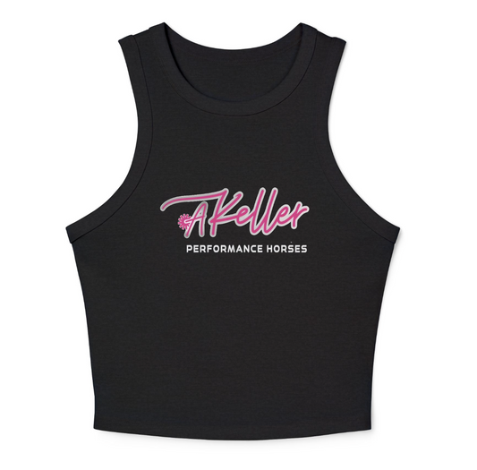 Akeller Performance Horses Women's Micro Rib Racer Tank Top