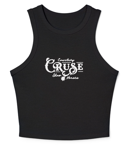 Courtney Cruse Show Horses Women's Micro Rib Racer Tank Top