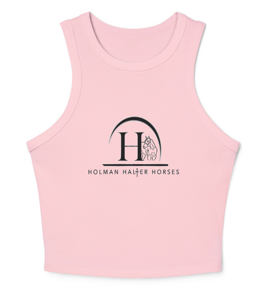 Holman Halter Horses Women's Micro Rib Racer Tank Top