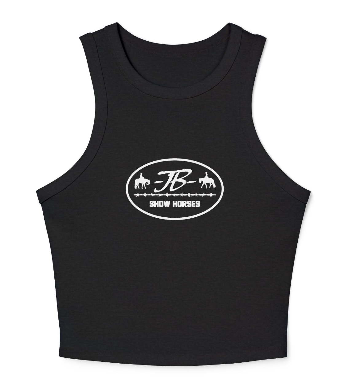 Justin Brown Show Horses Women's Micro Rib Racer Tank Top