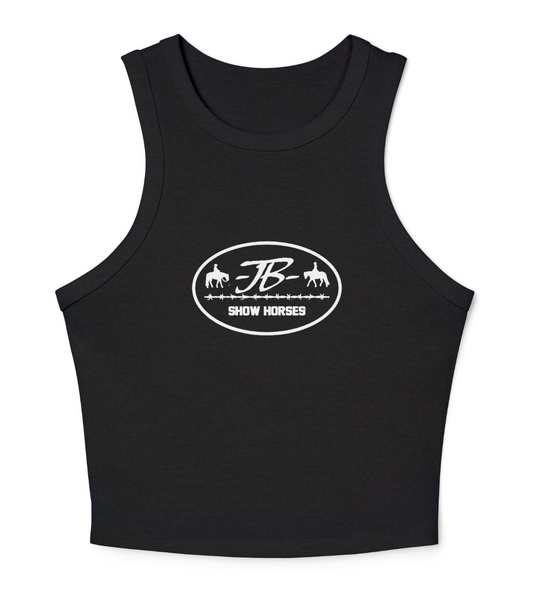 Justin Brown Show Horses Women's Micro Rib Racer Tank Top