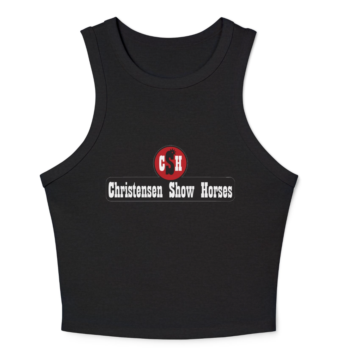 Christensen Show Horses Women's Micro Rib Racer Tank Top