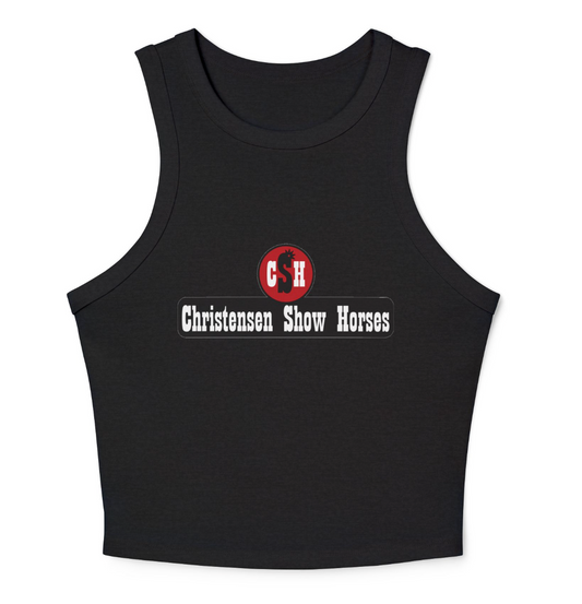 Christensen Show Horses Women's Micro Rib Racer Tank Top