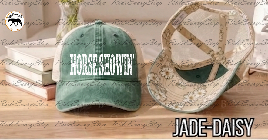 Horse Showin' Washed Mesh Decorative Hat